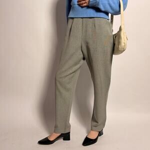 Vintage Gingham Trousers - Black & White (Fits Small)